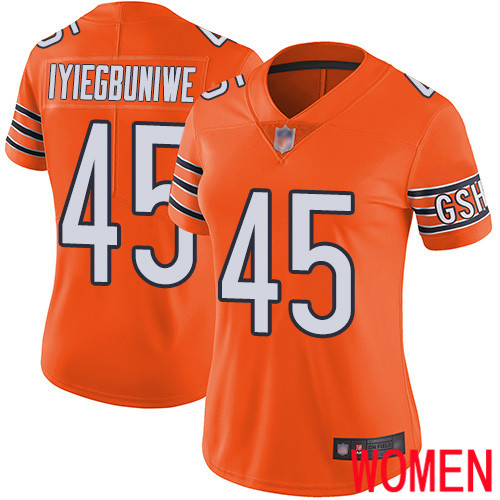 Chicago Bears Limited Orange Women Joel Iyiegbuniwe Alternate Jersey NFL Football #45 Vapor Untouchable->youth nfl jersey->Youth Jersey